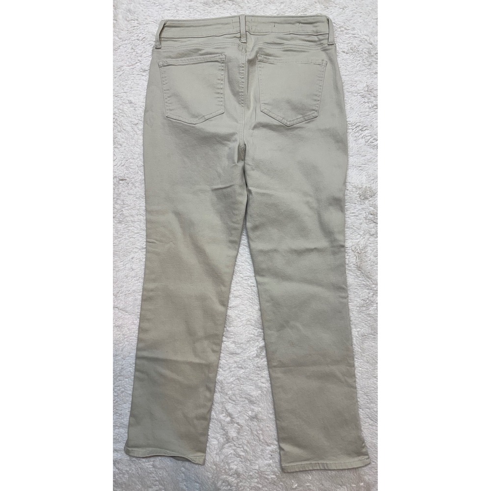 NYDJ Sheri Slim Jeans Womens 6 Beige Ankle Side Slit Lift Tuck Excellent - Picture 8 of 8